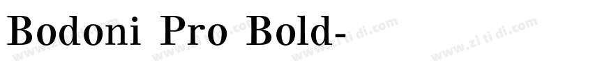 Bodoni Pro Bold字体转换